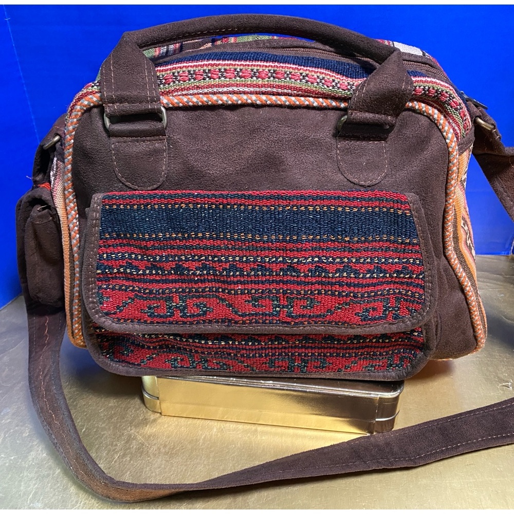 Handmade Unique Persian Shoulder Bag Boho Turkish Style Durable Canvas Adj Strap